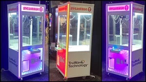 custom branded arcade claw machine rental in Florida