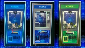 custom branded arcade claw machine rental in Florida