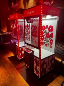 custom branded arcade claw machine rental in Florida